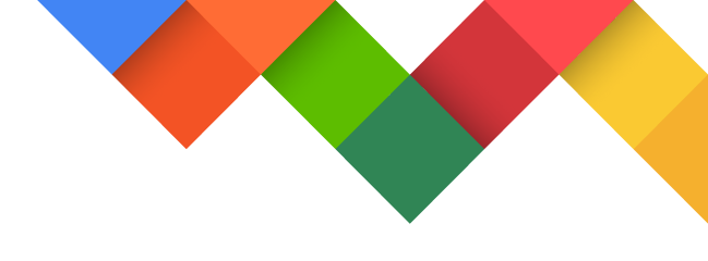 A series of overlapping, colorful, translucent chevrons pointing downward on a black background, evoking the dynamic energy of Home Service Digital Marketing.