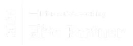 Microsoft Advertising Elite Partner 2026 badge in black and white.