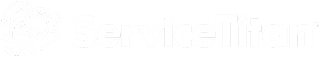 ServiceTitan logo in white, featuring a stylized head of a bearded man with a helmet to the left of the company name in bold text—ideal for businesses focused on Home Service Digital Marketing.
