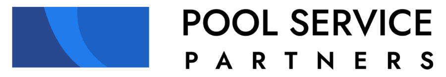 Logo with a blue geometric design on the left and the words "Pool Service Partners" in black text on the right, set against a light gray background—perfect for showcasing Home Service Success Stories.