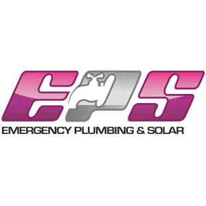 Logo for EPS Emergency Plumbing & Solar, featuring stylized pink and gray letters "EPS" with a faucet graphic in the "P"—a symbol of Home Service Success Stories.