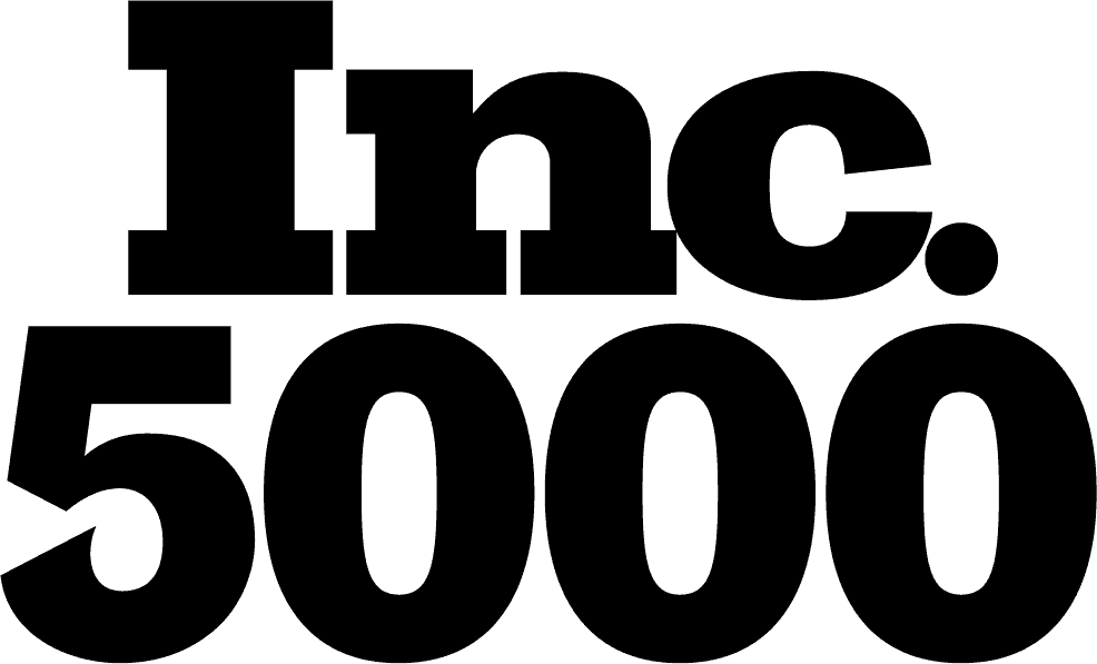 Black text reads “Inc. 5000” in bold font on a white background, representing the Inc. 5000 list of fastest-growing private companies—a prestigious honor among marketing awards & accolades.